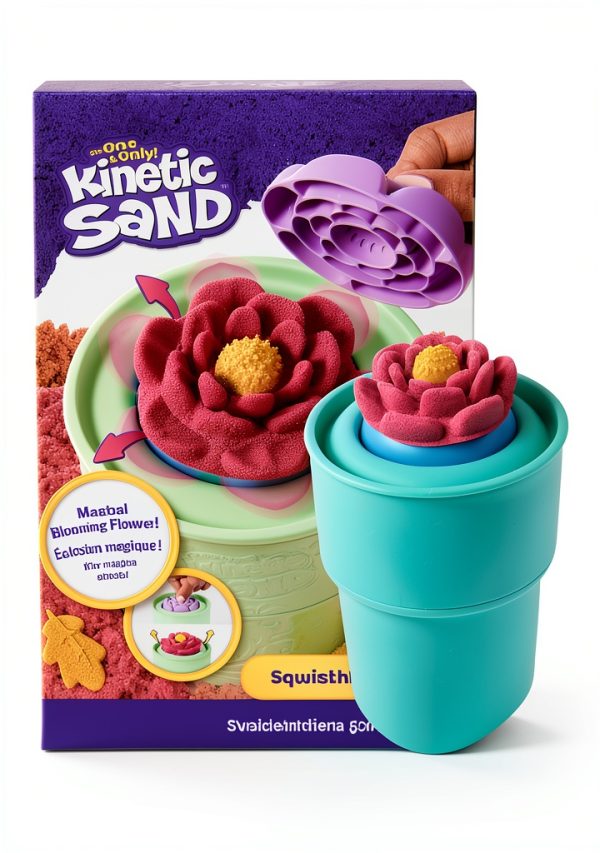 Kinetic Sand SquishBlossom Playset Kids Creative-0