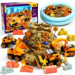 YIDESTARS Sand Playset 4 Vehicle Construction Kids-0