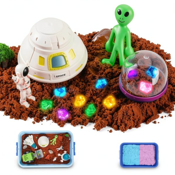 Outer Space Toys Sensory Bin by KNASON for Kids-4