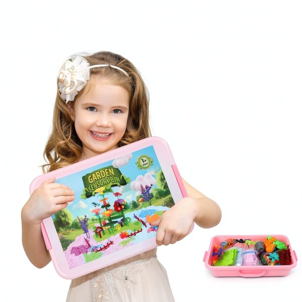 Flower Garden Sensory Bin FIIOEOY Plastic Kids Set-5