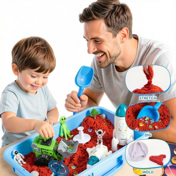 Outer Space Toys Sensory Bin by KNASON for Kids-3