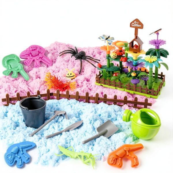 Flower Garden Sensory Bin FIIOEOY Plastic Kids Set-3