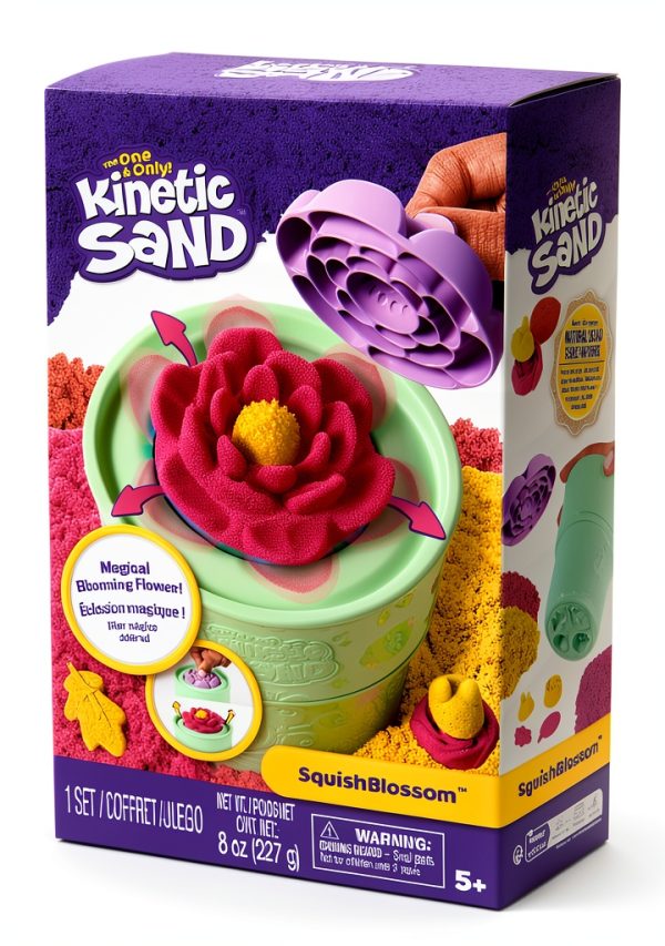 Kinetic Sand SquishBlossom Playset Kids Creative-8